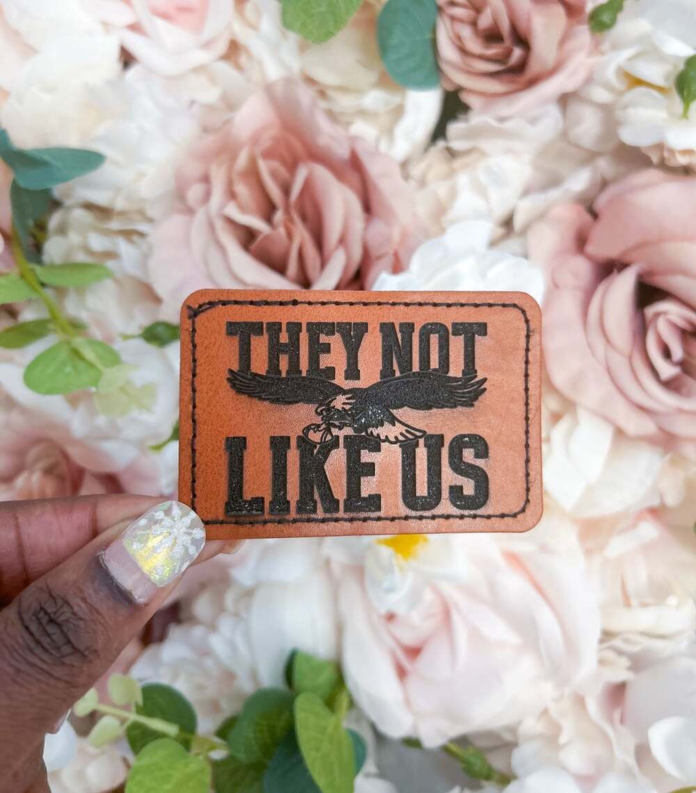 Leather Patch They Not Like Us Eagle
